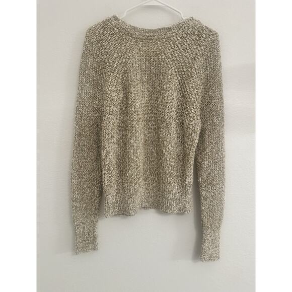 FREE PEOPLE Sz S. ELECTRIC CITY CREW NECK PULLOVER SWEATER GOLD COMBO - Picture 2 of 4